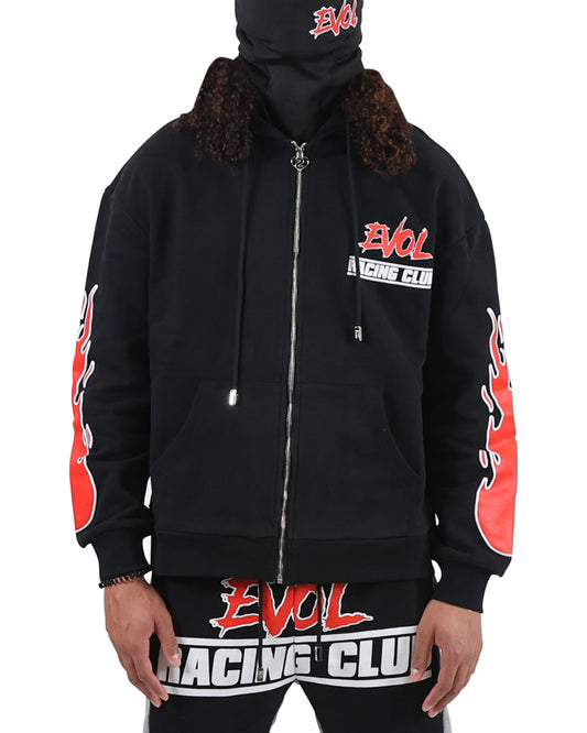 EVOL All Gas No Breaks Full Zip Hoody Black/Red