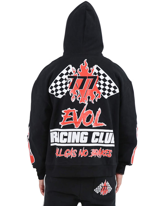 EVOL All Gas No Breaks Full Zip Hoody Black/Red