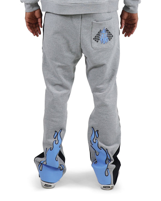 EVOL All Gas No Breaks Flare Fleece Bottoms Grey/Blue