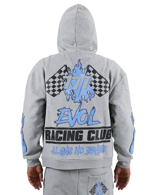 EVOL All Gas No Breaks Full Zip Hoody Grey/Blue