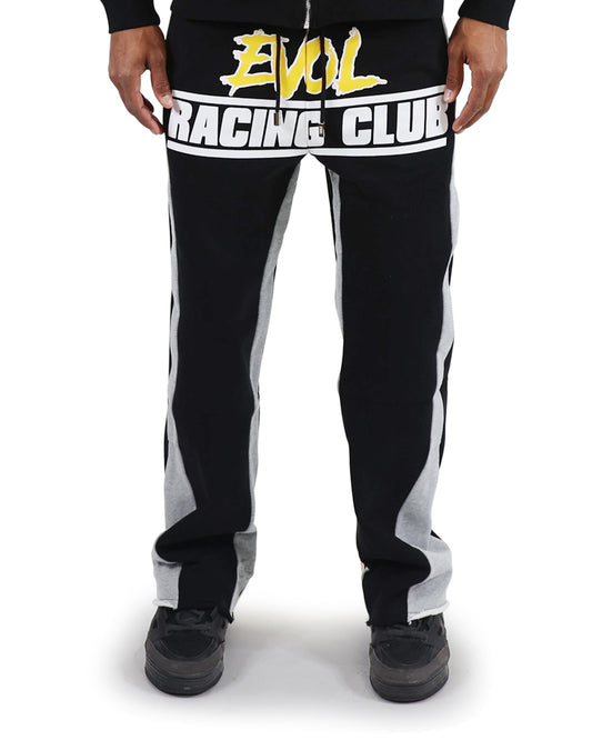 EVOL All Gas No Breaks Flare Fleece Bottoms Black/Yellow