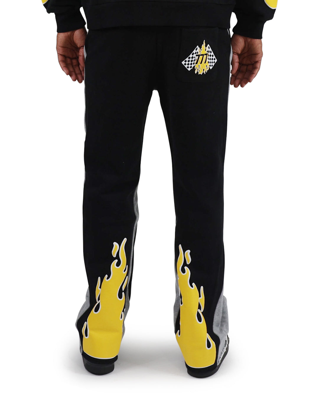 EVOL All Gas No Breaks Flare Fleece Bottoms Black/Yellow