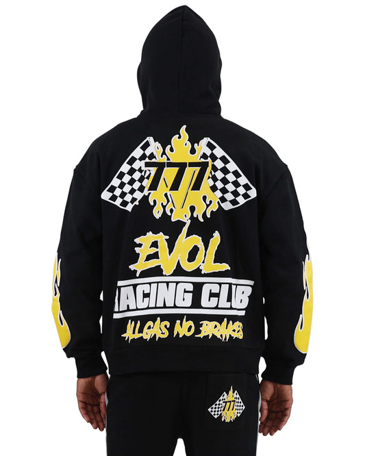 EVOL All Gas No Breaks Full Zip Hoody Black/Yellow