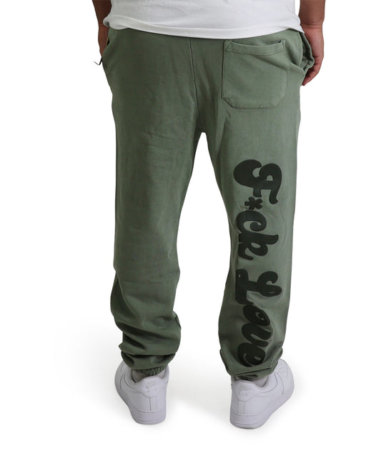 EVOL Love Is For Lames Green on Green Sweatpants