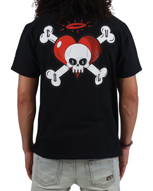 EVOL Halo Over Skull Tee Black/Red/White
