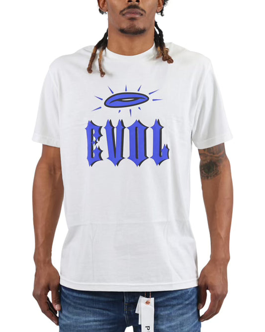 EVOL Halo Over Skull Tee White/Blue/Black