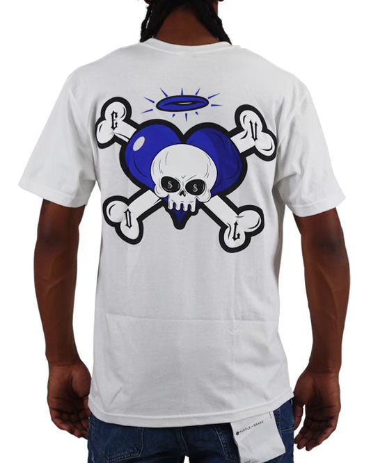 EVOL Halo Over Skull Tee White/Blue/Black