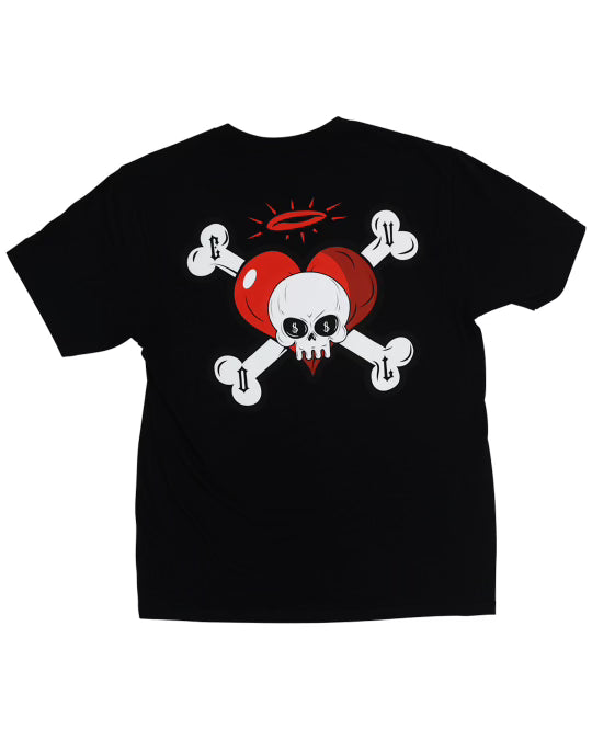 EVOL Halo Over Skull Tee Black/Red/White