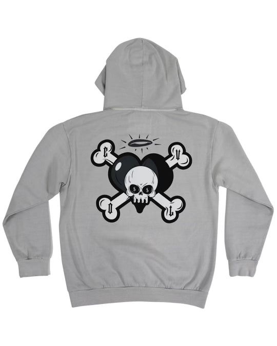 EVOL Halo Over Skull Hoodie Grey/Black/White