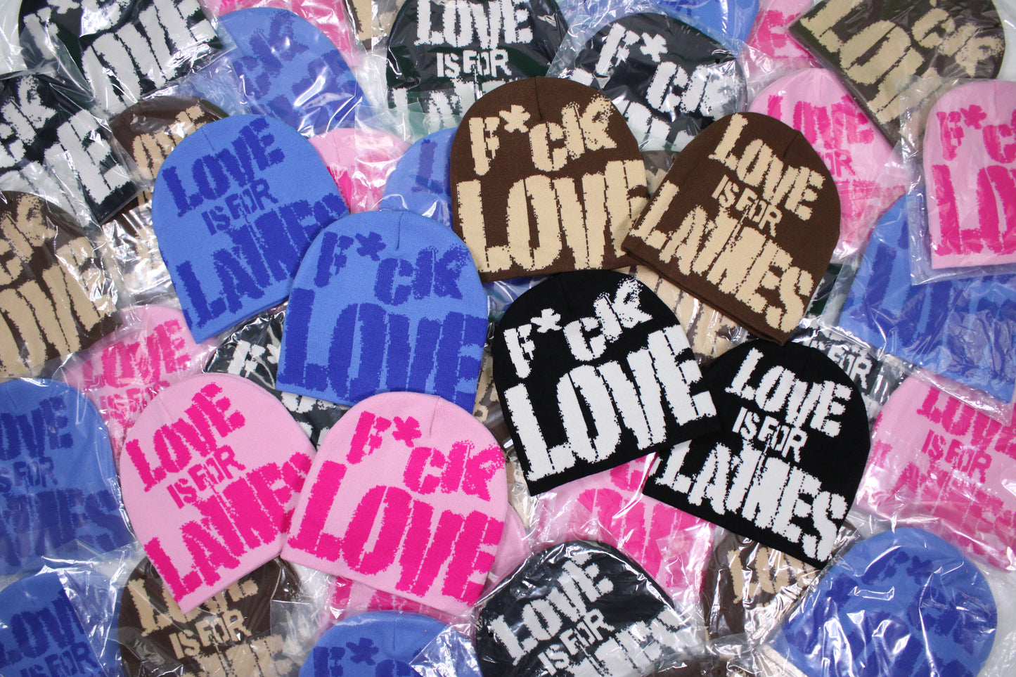 EVOL Love Is for Lames Beanie Blue On Blue