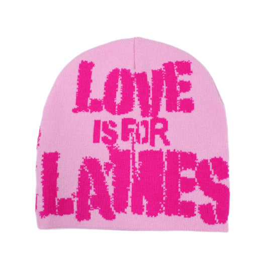 EVOL Love Is for Lames Beanie Pink On Pink