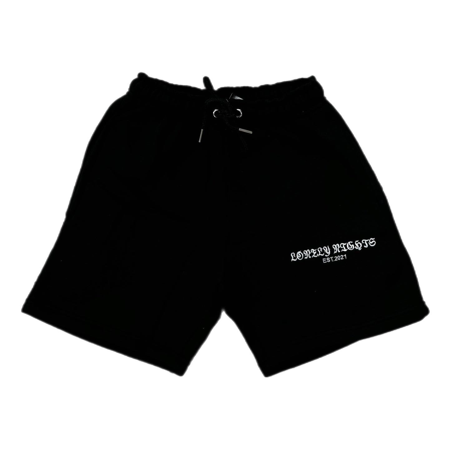 Lonely Nights EST. 2021 Sweatshorts Black/White