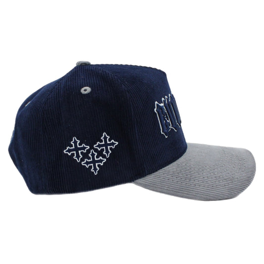 EVOL + VE CORDUROY TRUCKER HAT NAVY/GREY