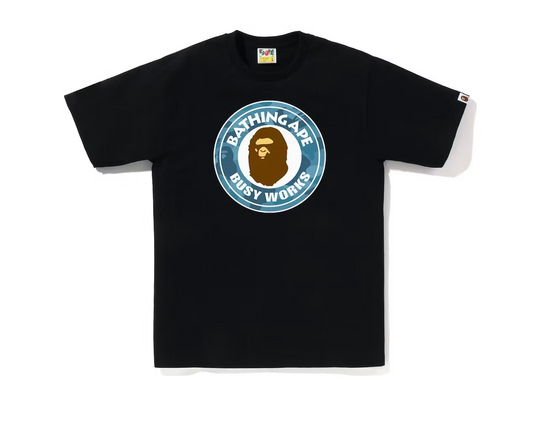 BAPE Honeycomb Camo Busy Works Tee Black/Blue