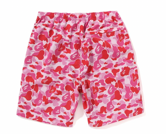 BAPE ABC Camo Beach Shorts (SS23) Pink