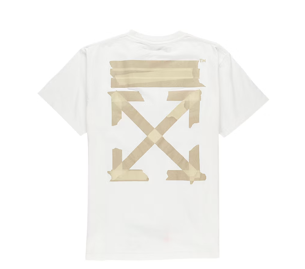 Off-White Slim Fit Tape Arrows T-shirt White/Beige