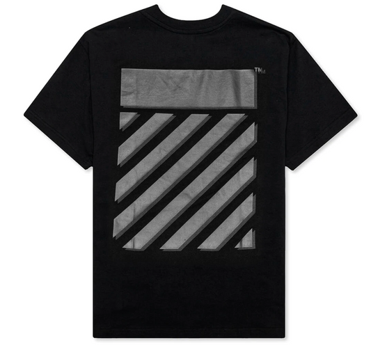 OFF-WHITE DIAG TAB SLIM S/S TEE BLACK/BLACK
