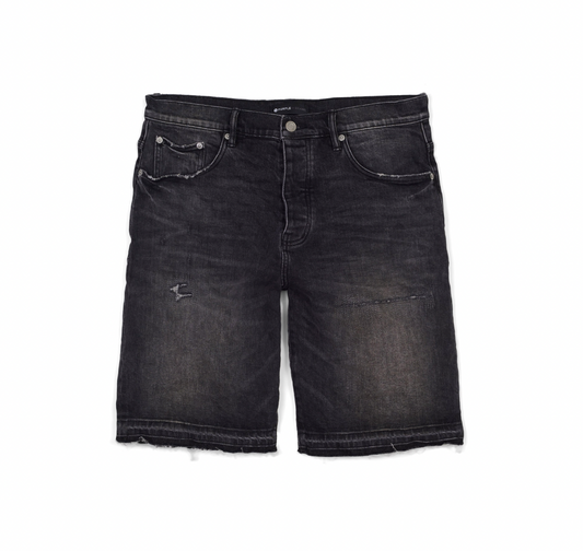 Purple Brand Black Blowout Relaxed Shorts Black