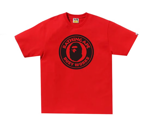 BAPE Bicolor Busy Works Tee Red