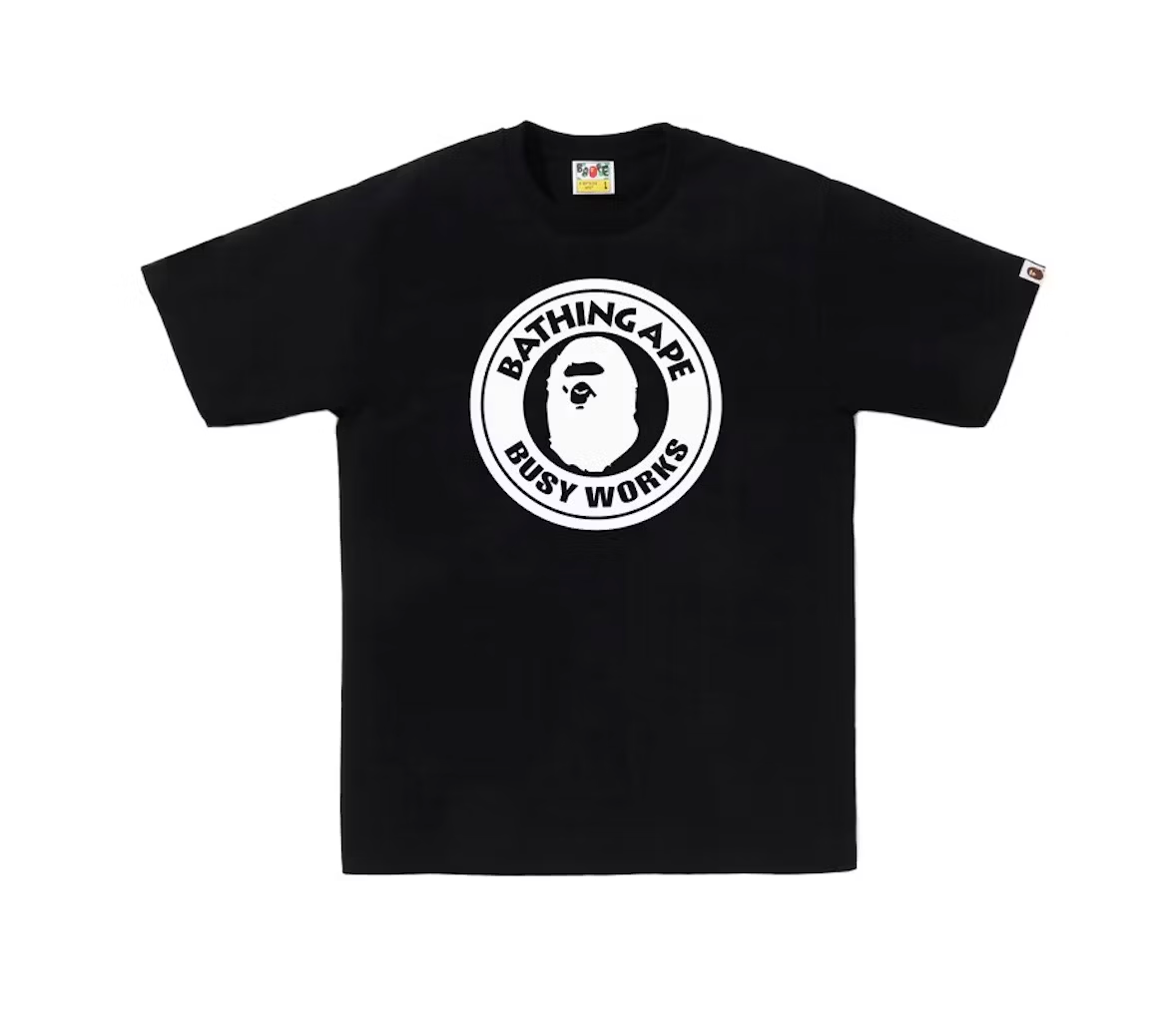 BAPE Bicolor Busy Works Tee Black