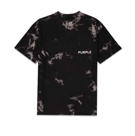 Purple Brand Textured Jersey Ss Tee Black Beauty Tye Dye