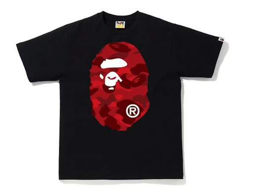 BAPE Color Camo Big Ape Head Tee Black/Red