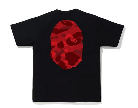 BAPE Color Camo Big Ape Head Tee Black/Red