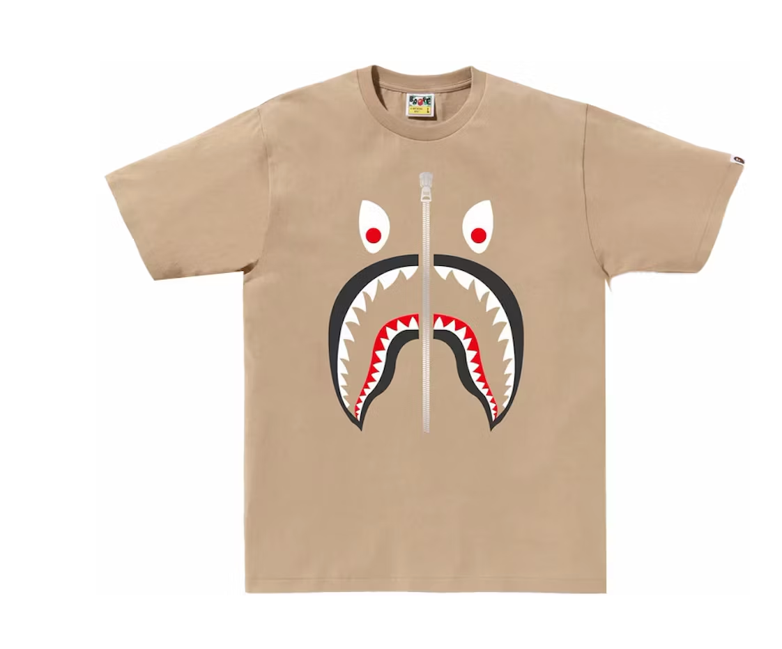 BAPE Mad Shark Tee Beige