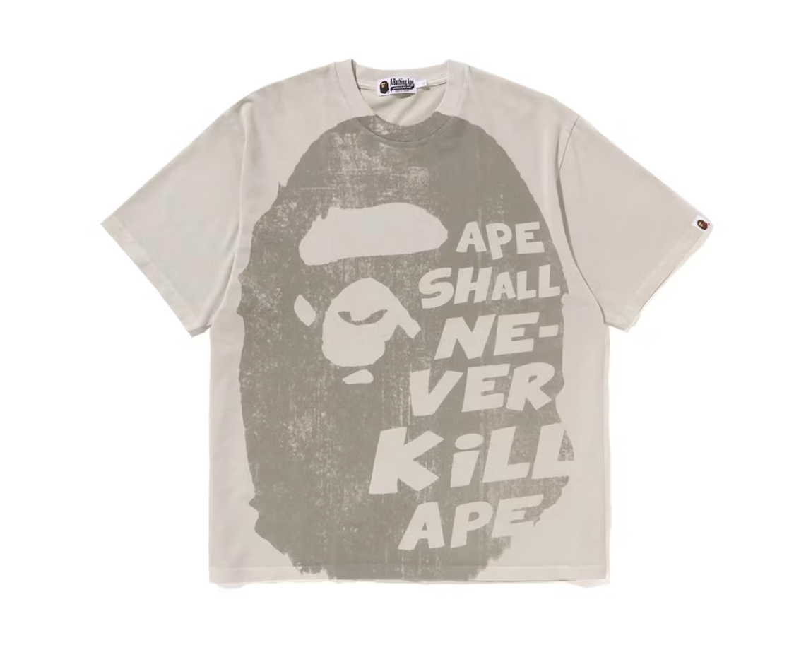 BAPE Big Ape Head Tee Ivory/Ivory