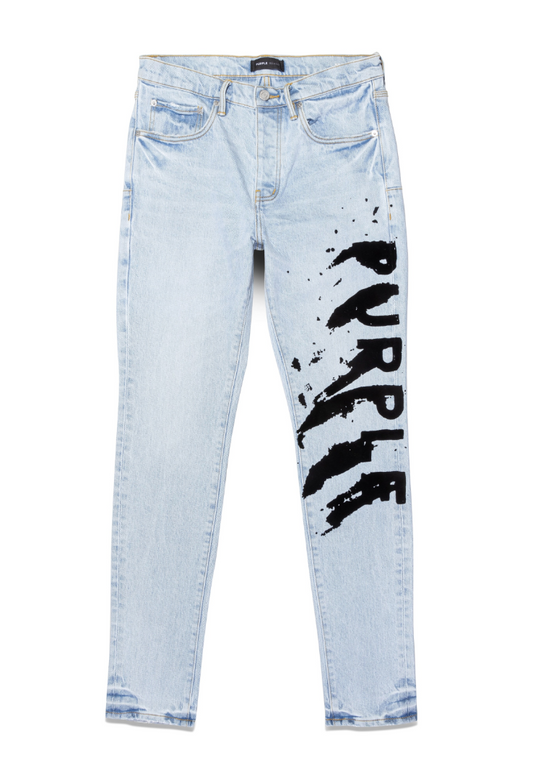 Purple Brand Flocked Painted Wordmark