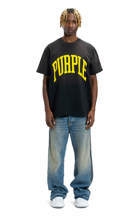 Purple Brand Heavy Jersey Ss Tee (Black and Yellow)