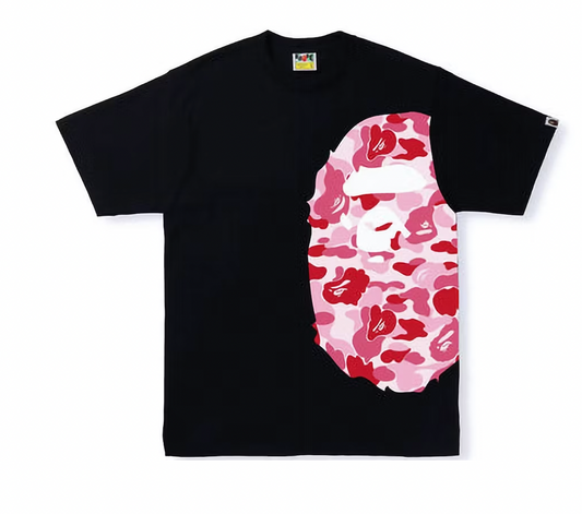 BAPE ABC Camo Side Big Ape Head Tee Black Pink
