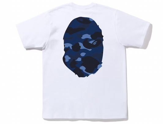 BAPE Color Camo Big Ape Head Tee White Blue
