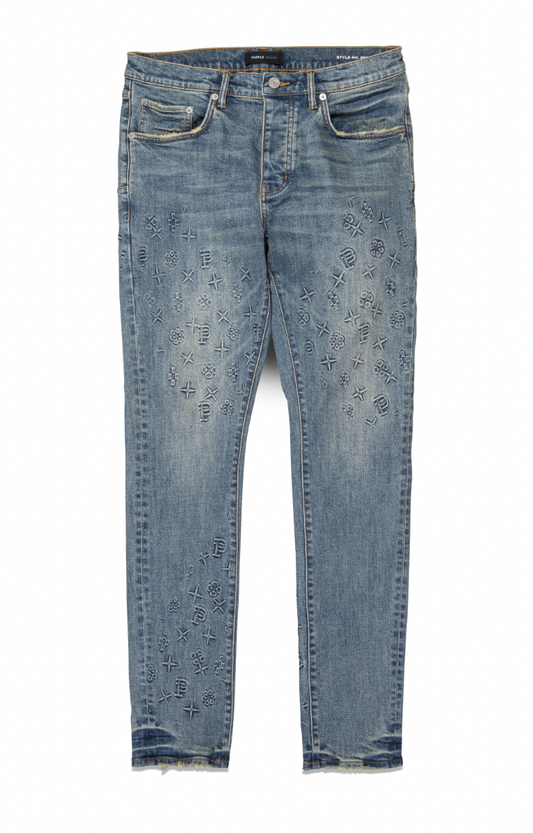 Purple Brand Embossed Denim