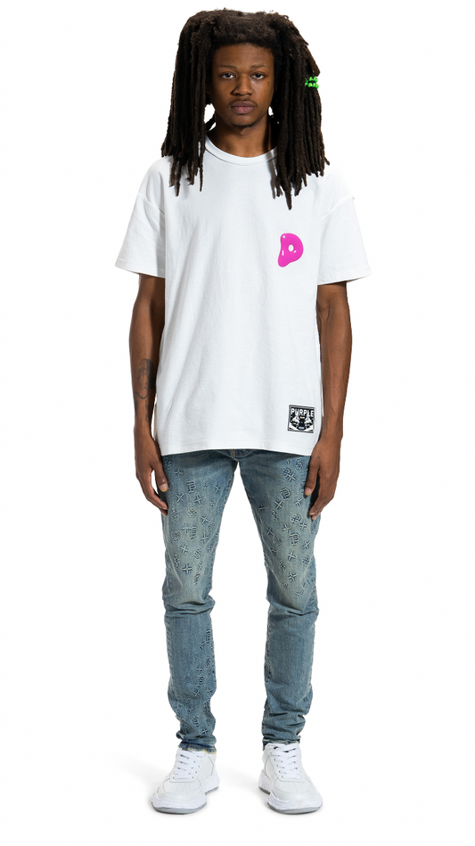 Purple Brand Embossed Denim