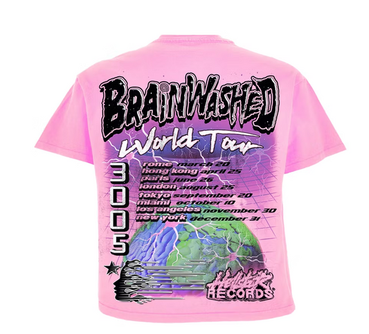Hellstar Brainwashed World Tour T-Shirt Pink