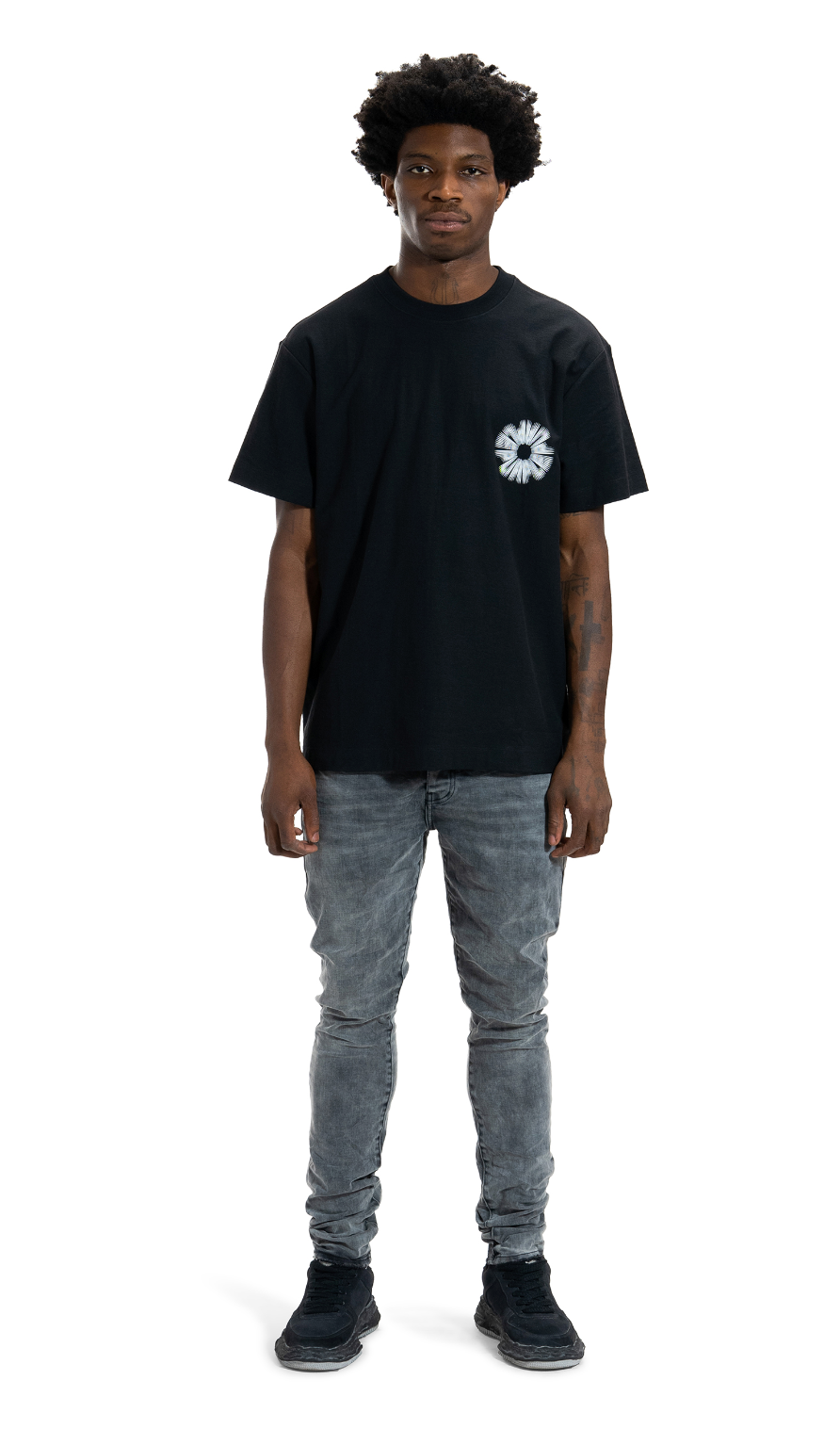 Purple Brand Textured Jersey Ss Tee Full Circle