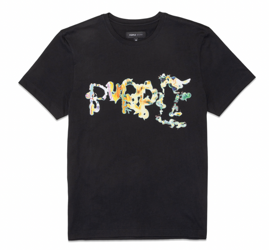 Purple Brand Clean Jersey Ss Tee Distorted