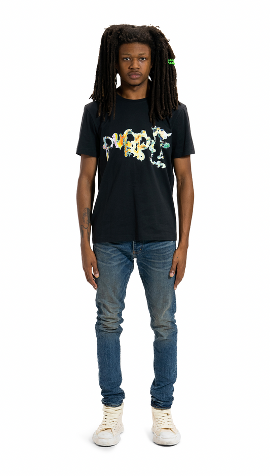 Purple Brand Clean Jersey Ss Tee Distorted