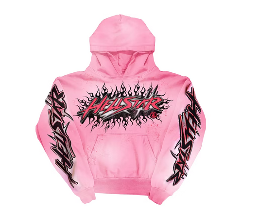 Hellstar Brainwashed Without Brain Hoodie Pink