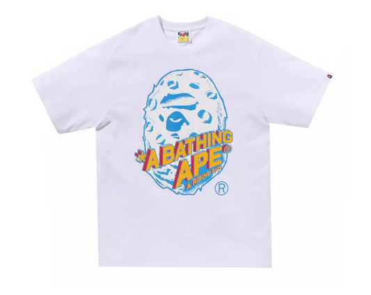 BAPE Moon Ape Head Tee White