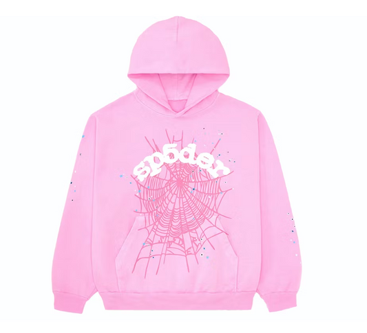 Sp5der OG Web Hoodie Pink