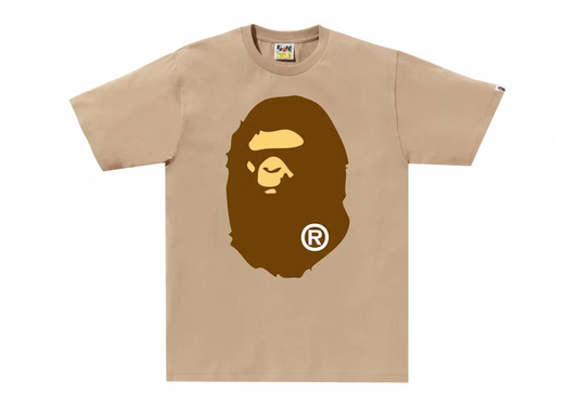 BAPE Big Ape Head Tee Beige