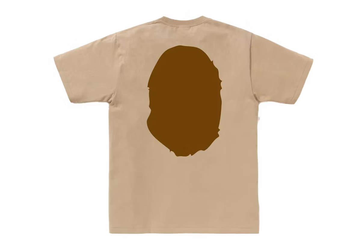 BAPE Big Ape Head Tee Beige
