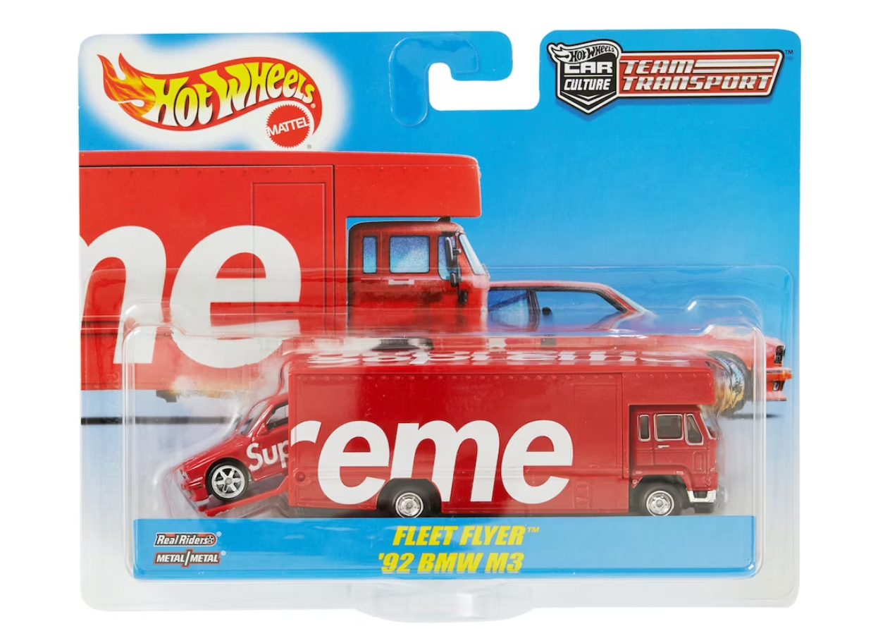 Supreme Hot Wheels Fleet Flyer + 1992 BMW M3 Red