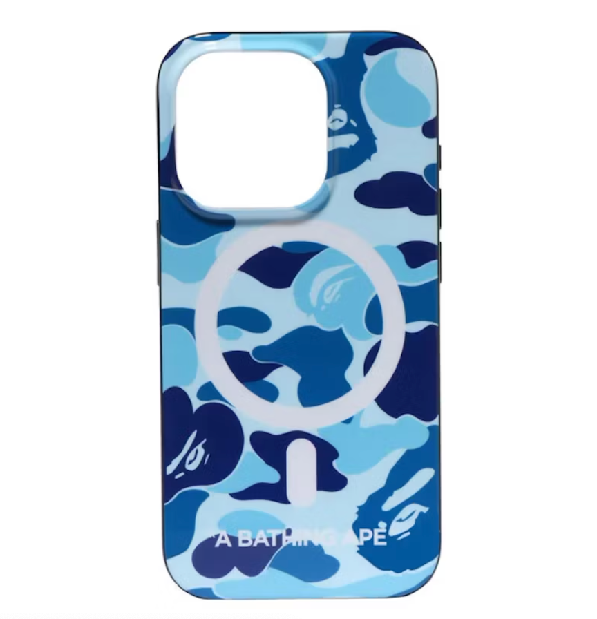 BAPE ABC Camo iPhone 15 Pro Case Blue