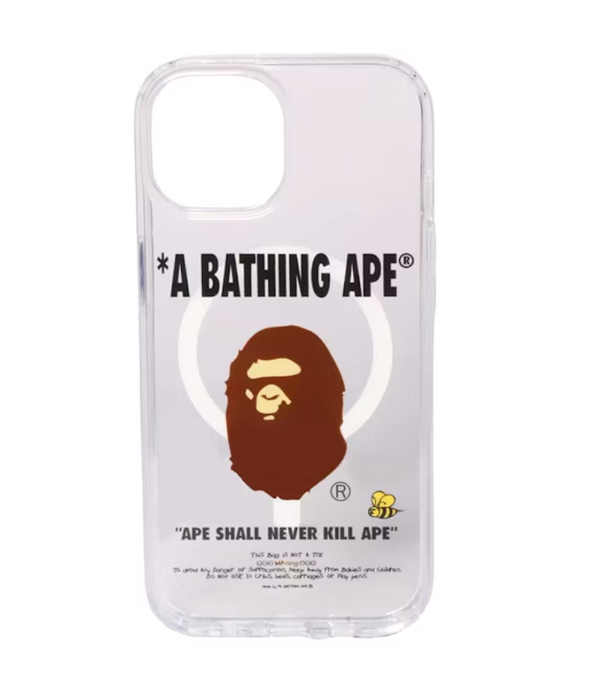 BAPE A Bathing Ape iPhone 15 Case Clear