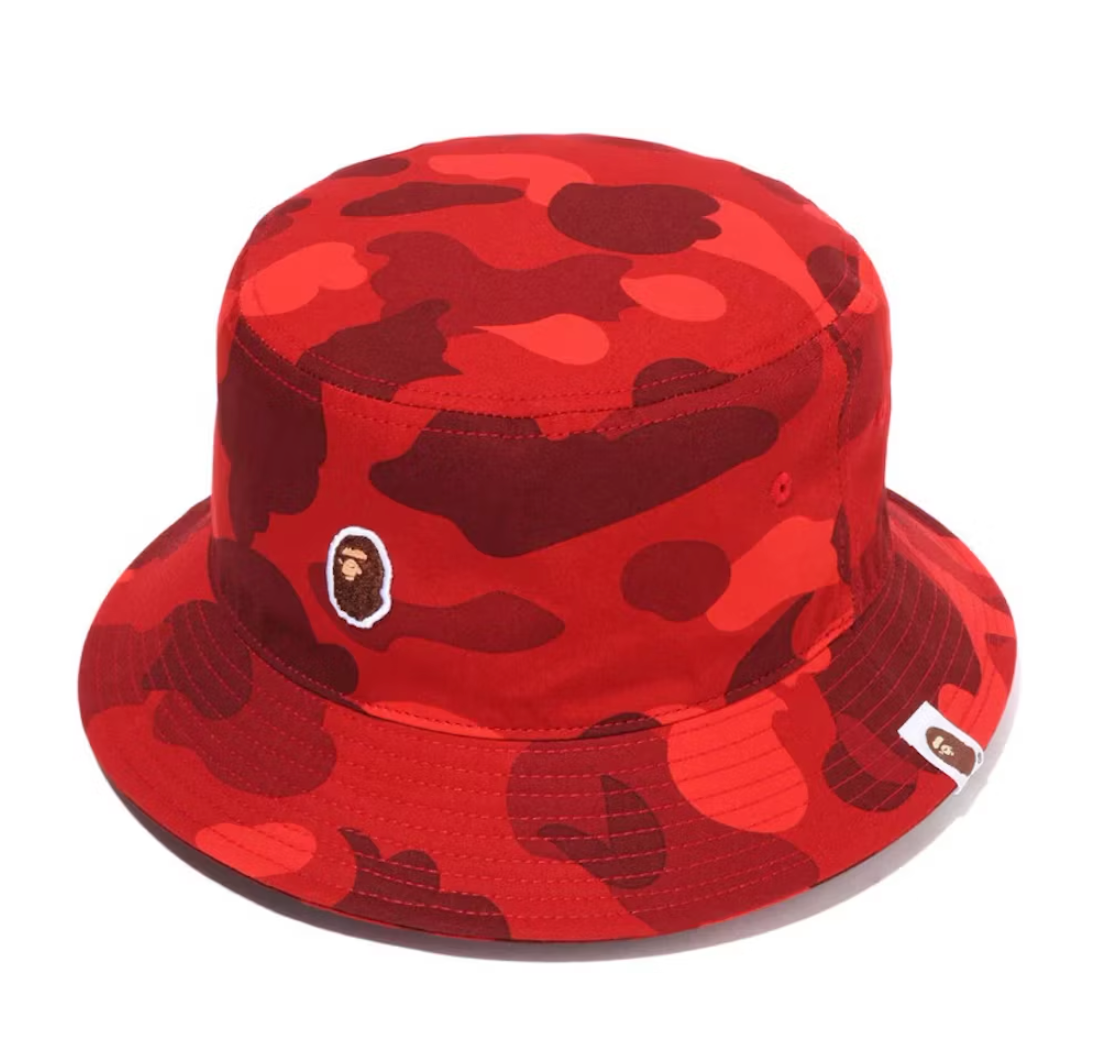 BAPE Color Camo Bucket Hat (FW23) Red