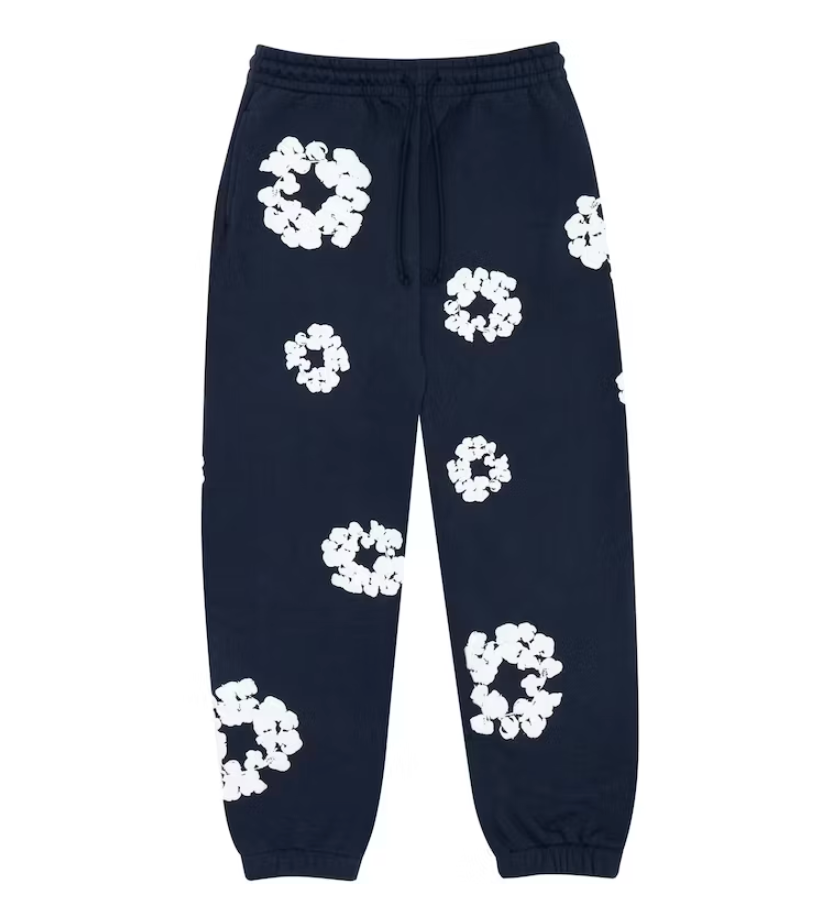 Denim Tears Cotton Wreath Sweatpants Navy