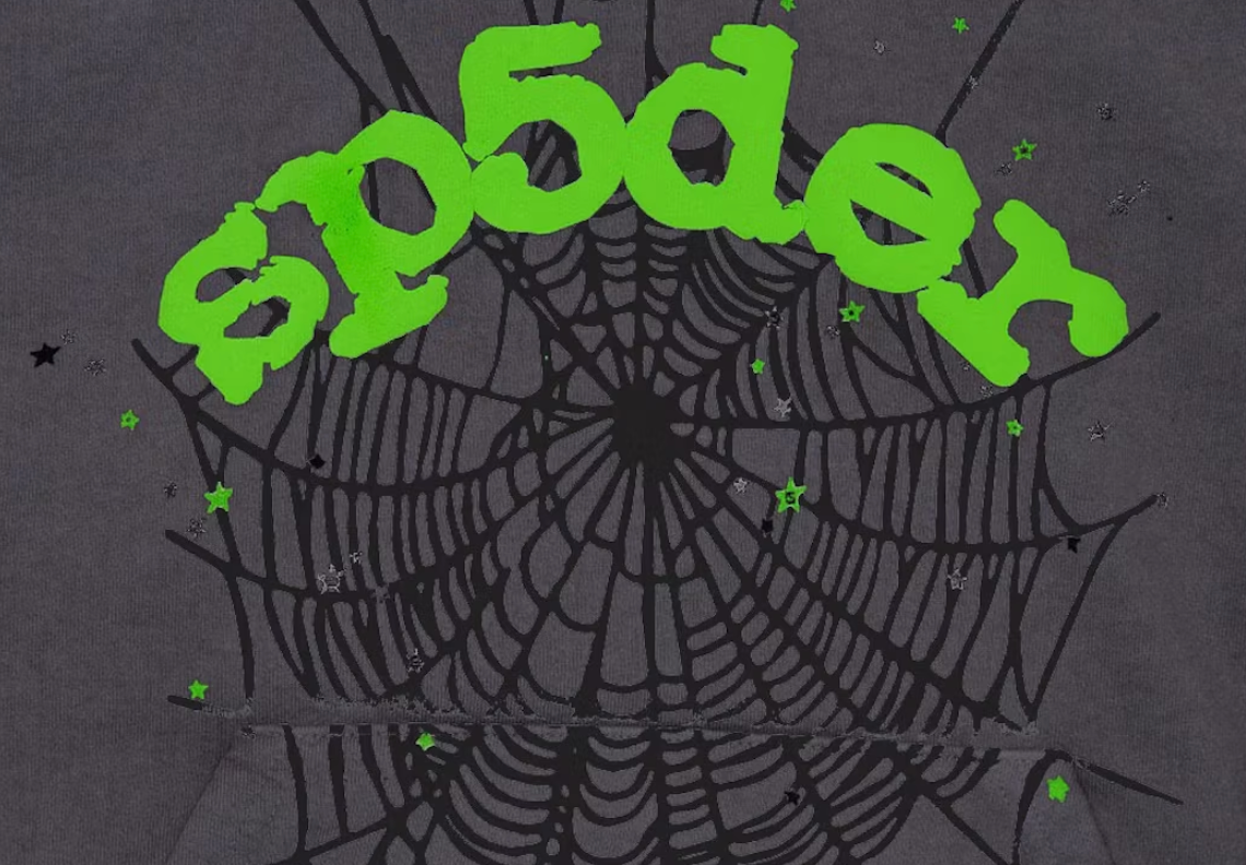 Sp5der Wait Web Hoodie Slate Grey